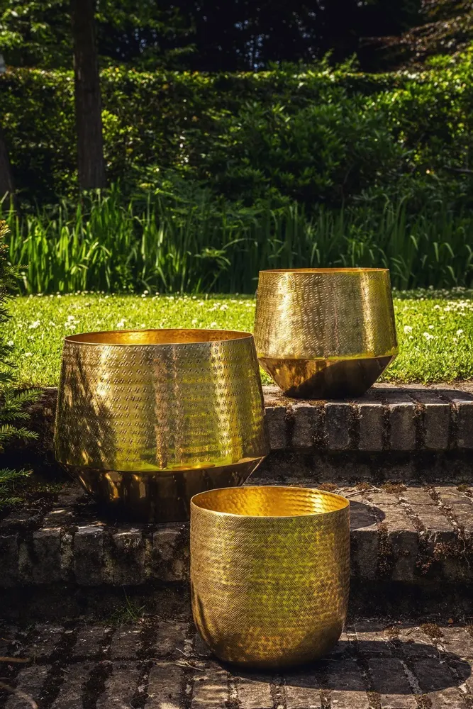 Vases - The Hammered Planter - Brass - XL - BAZAR BIZAR LIVING