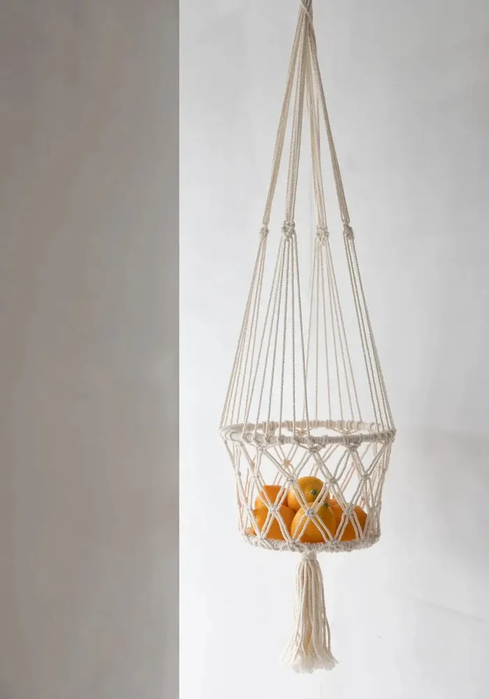 Decorative objects - The Macrame Plant Holder - White - L - BAZAR BIZAR LIVING