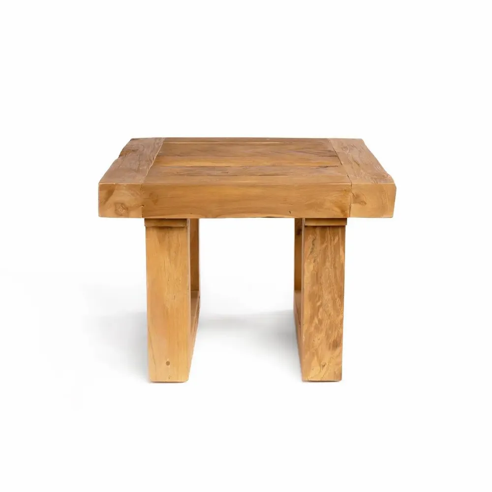 Coffee tables - The Reclaimed Teak Side Table - Natural - BAZAR BIZAR LIVING