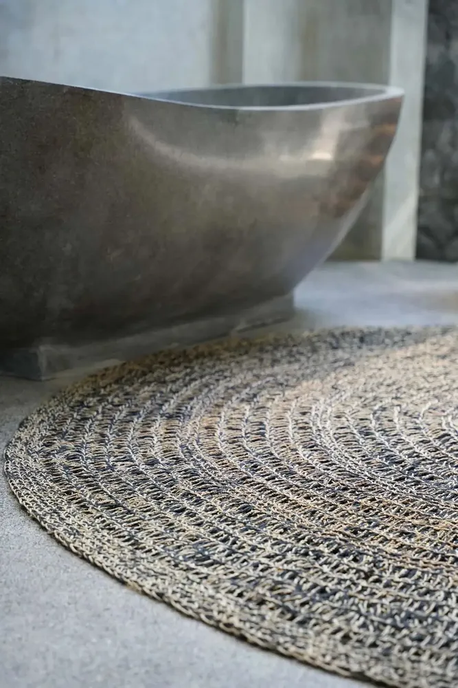 Tapis - Le Tapis Seagrass - Naturel Noir - 100 - BAZAR BIZAR LIVING
