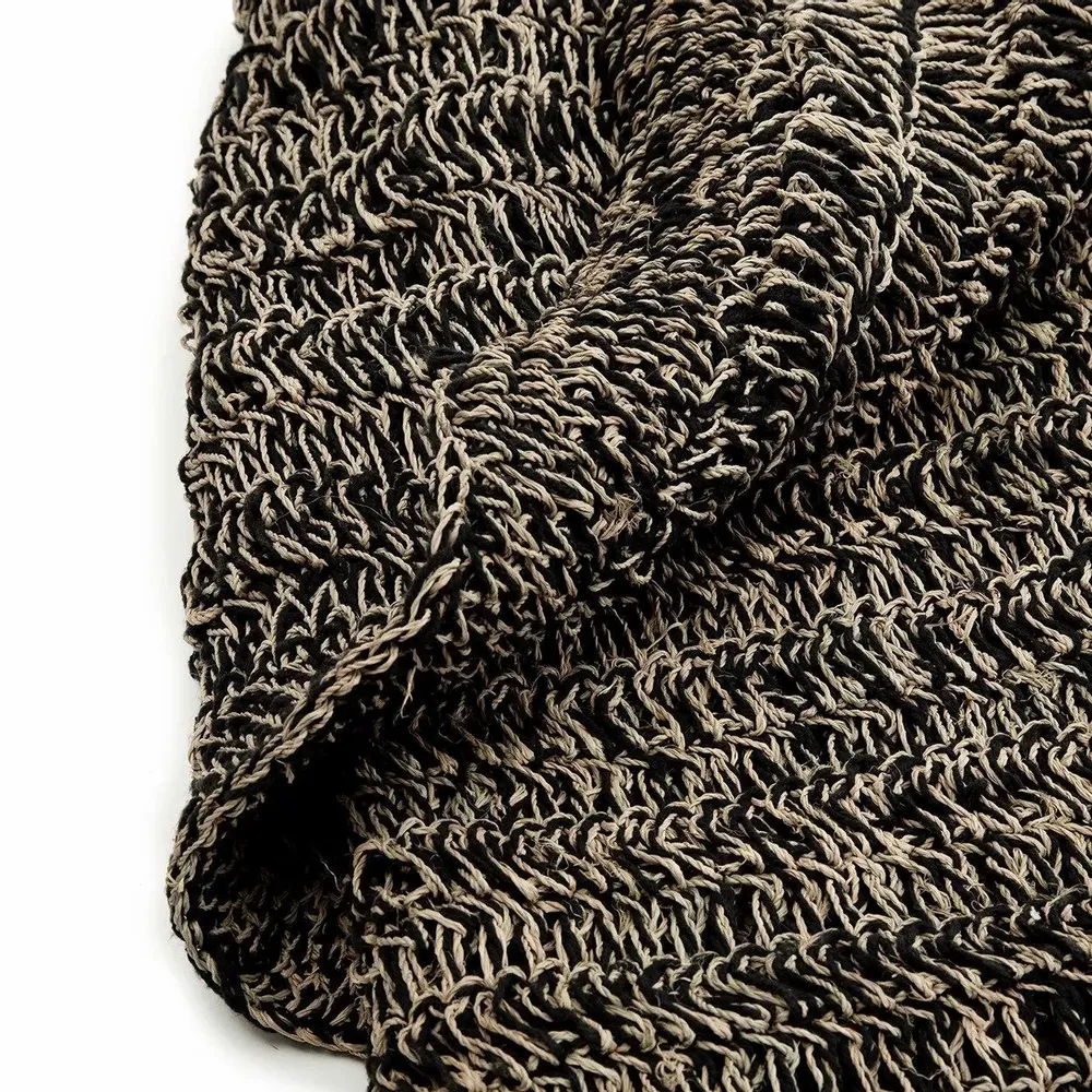 Tapis - Le Tapis Seagrass - Naturel Noir - 100 - BAZAR BIZAR LIVING
