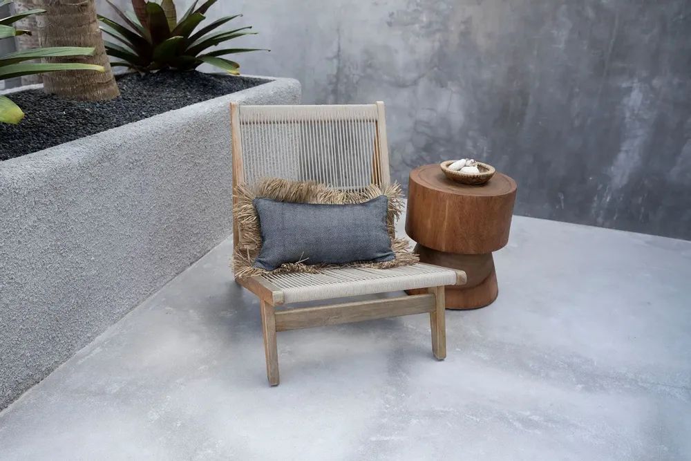Cushions - The Cotton Bonita Cushion Cover - Natural Black - 30x50 - BAZAR BIZAR LIVING