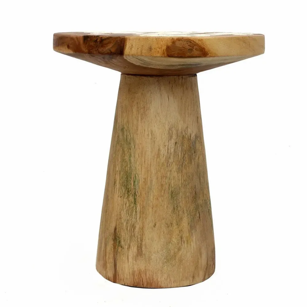 Other tables - The Timber Conic Side Table - Natural - 50 - BAZAR BIZAR LIVING