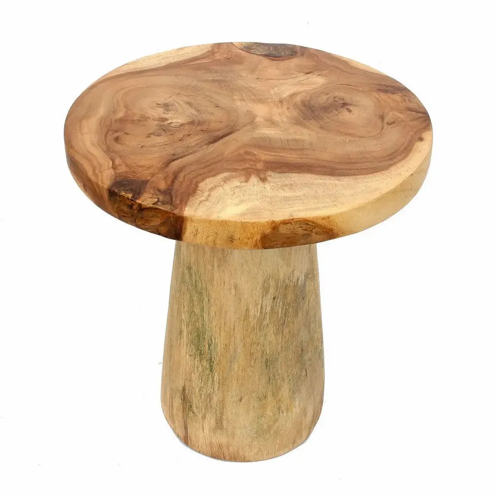 Other tables - The Timber Conic Side Table - Natural - 50 - BAZAR BIZAR LIVING