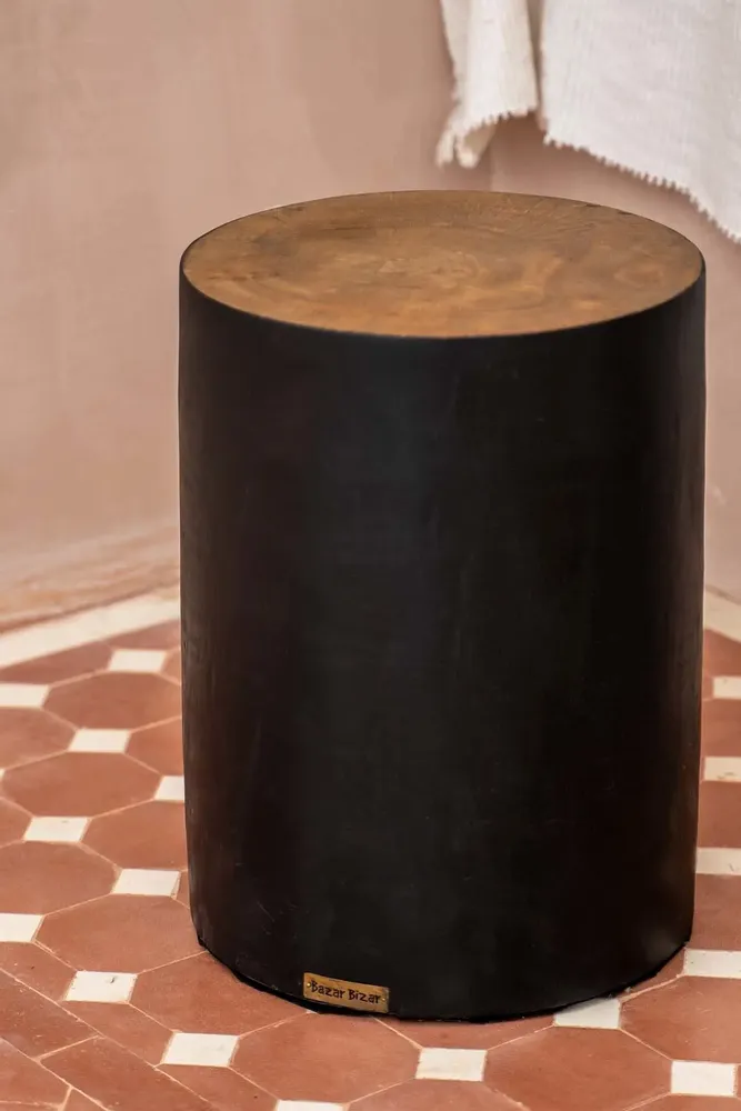 Stools - The Tribe Stool - Natural Black - BAZAR BIZAR LIVING