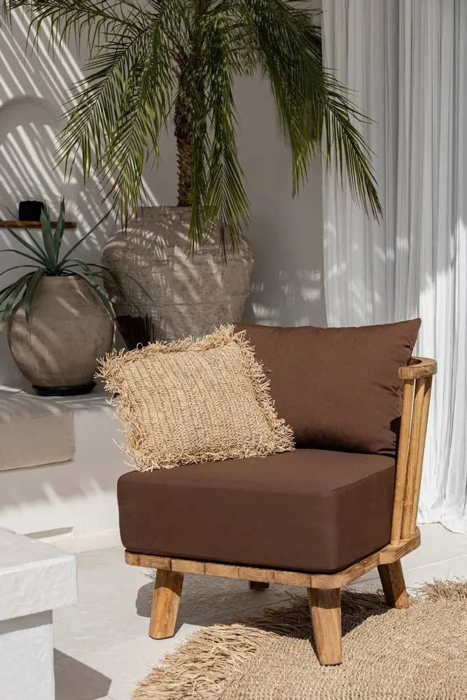 Coussins - La Housse De Coussin Raffia Carré - Naturel - 40x40 - BAZAR BIZAR LIVING