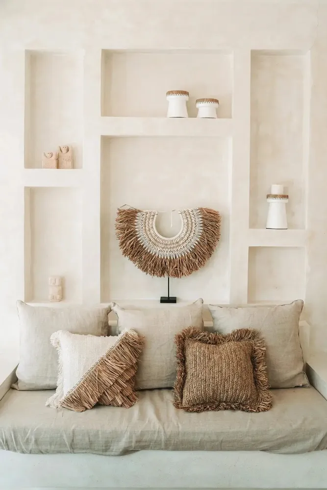 Coussins - La Housse De Coussin Raffia Carré - Naturel - 40x40 - BAZAR BIZAR LIVING