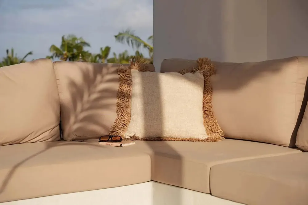 Cushions - The Saint Tropez Cushion Cover - Natural White - 60x60 - BAZAR BIZAR LIVING