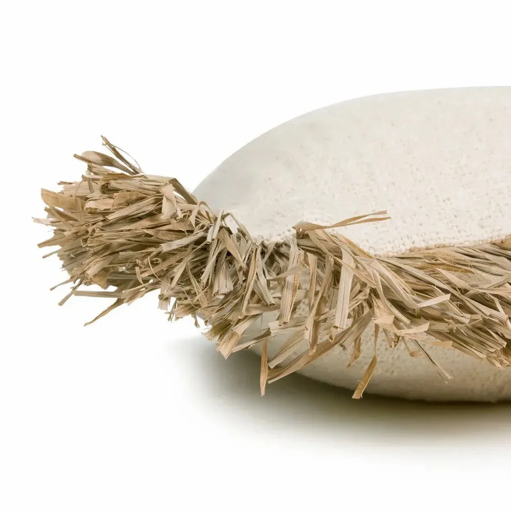 Cushions - The Saint Tropez Cushion Cover - Natural White - 60x60 - BAZAR BIZAR LIVING