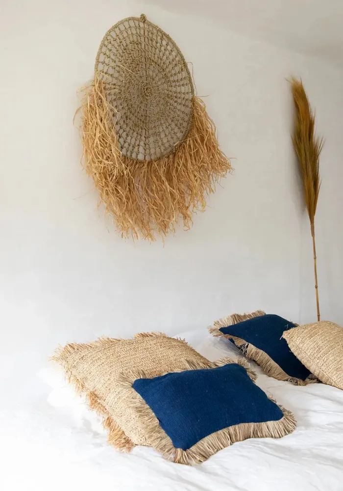 Cushions - The Saint Tropez Cushion Cover - Blue Natural - 30x50 - BAZAR BIZAR LIVING