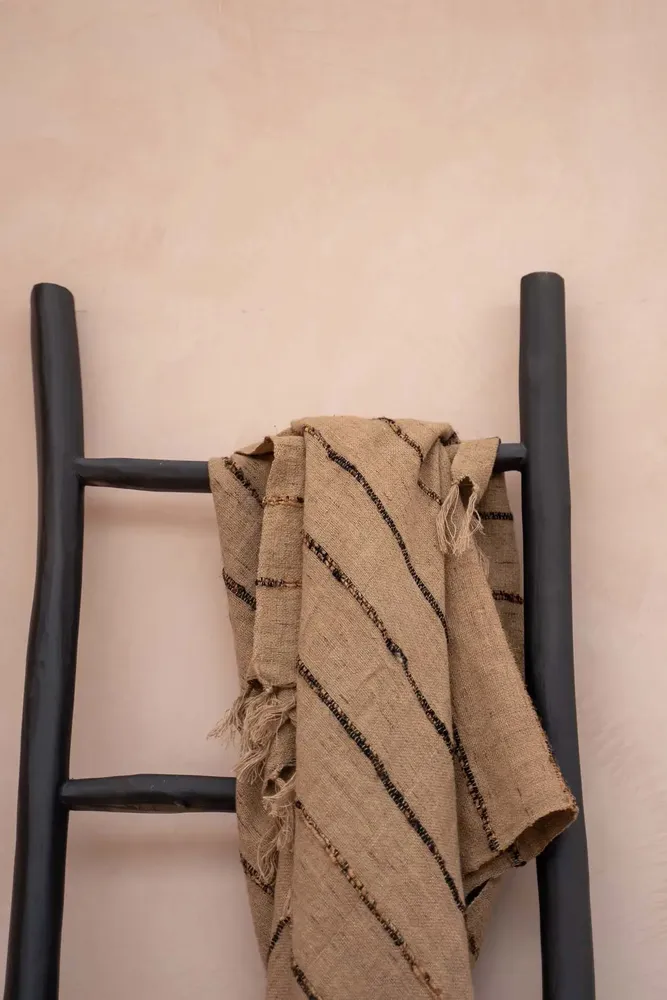 Plaids - Le S'il Vous Plaid - Beige Noir - BAZAR BIZAR LIVING