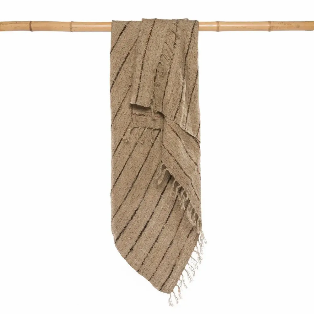 Plaids - Le S'il Vous Plaid - Beige Noir - BAZAR BIZAR LIVING