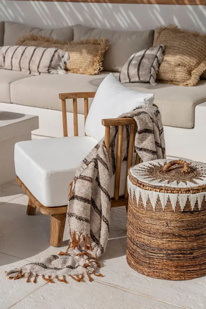 Throw blankets - The s'il vous Plaid - Bohemian White - BAZAR BIZAR LIVING