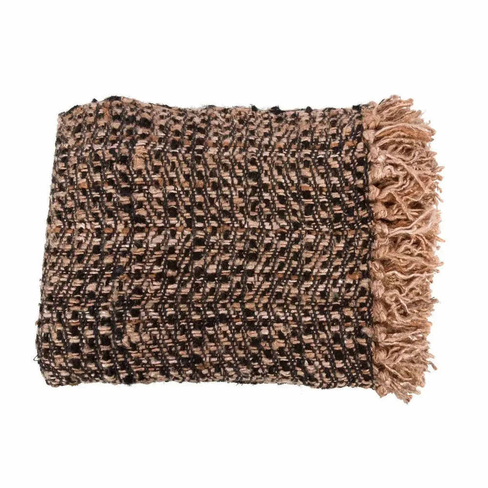 Throw blankets - The s'il vous Plaid - Black Copper - BAZAR BIZAR LIVING