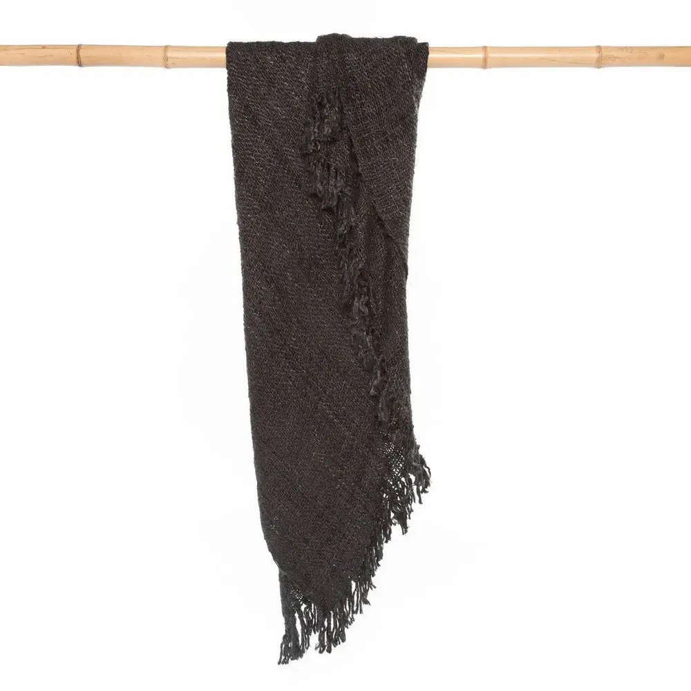 Throw blankets - The s'il vous Plaid - Black Navy - BAZAR BIZAR LIVING