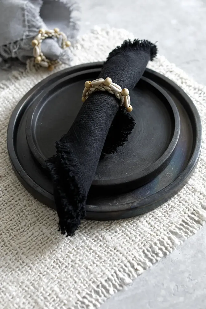 Platter and bowls - The Burned Plate - Black - M - BAZAR BIZAR LIVING