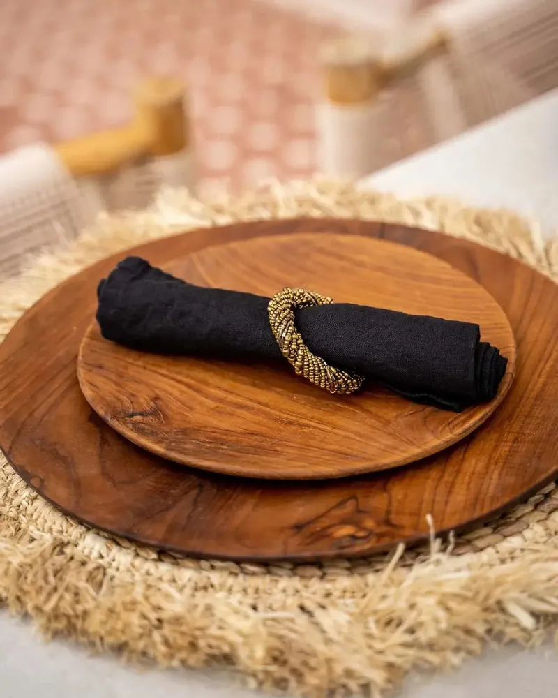 Everyday plates - The Teak Root Round Plate - M - BAZAR BIZAR LIVING
