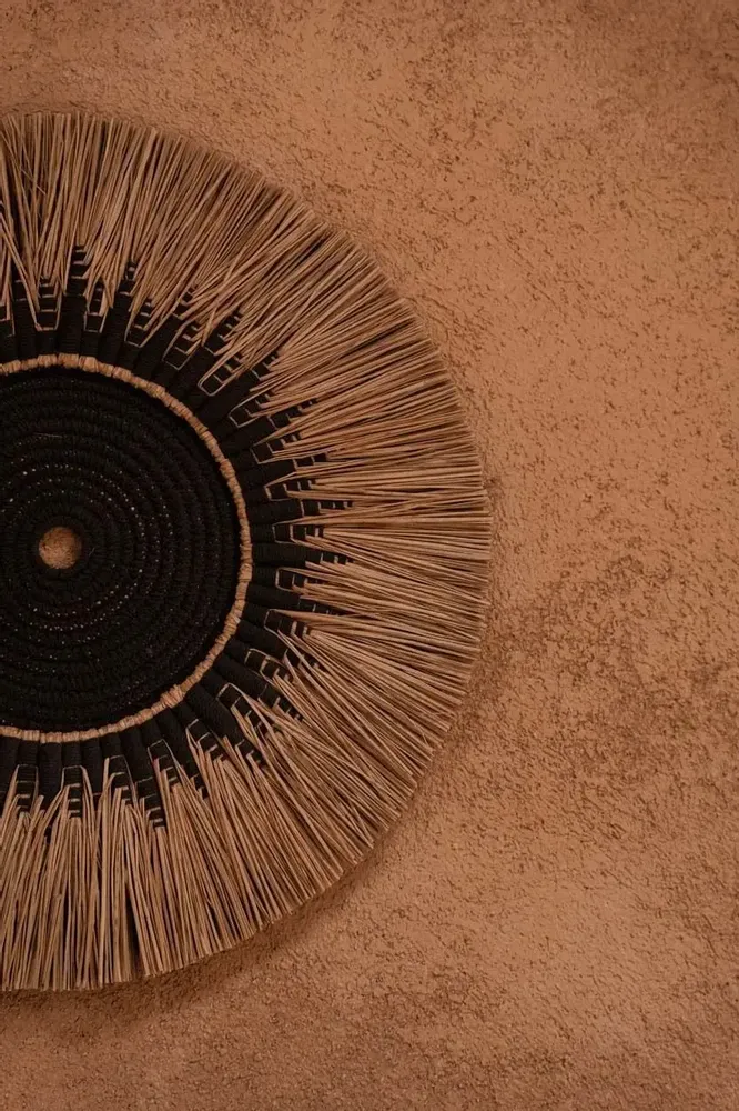 Other wall decoration - The Raffia Macramé Wall Deco - Black Natural - BAZAR BIZAR LIVING