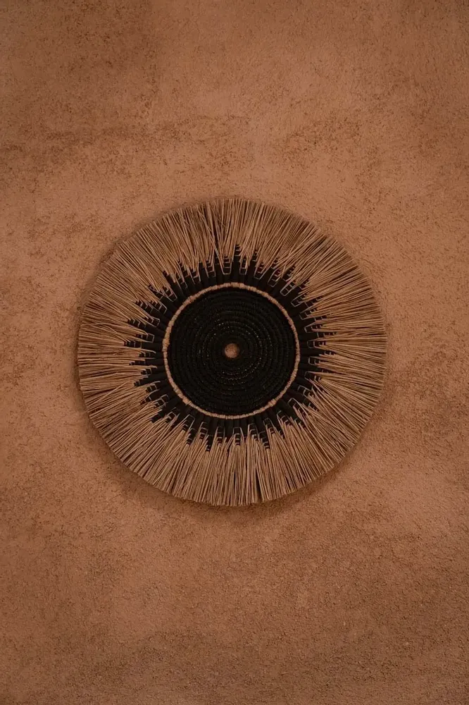 Other wall decoration - The Raffia Macramé Wall Deco - Black Natural - BAZAR BIZAR LIVING