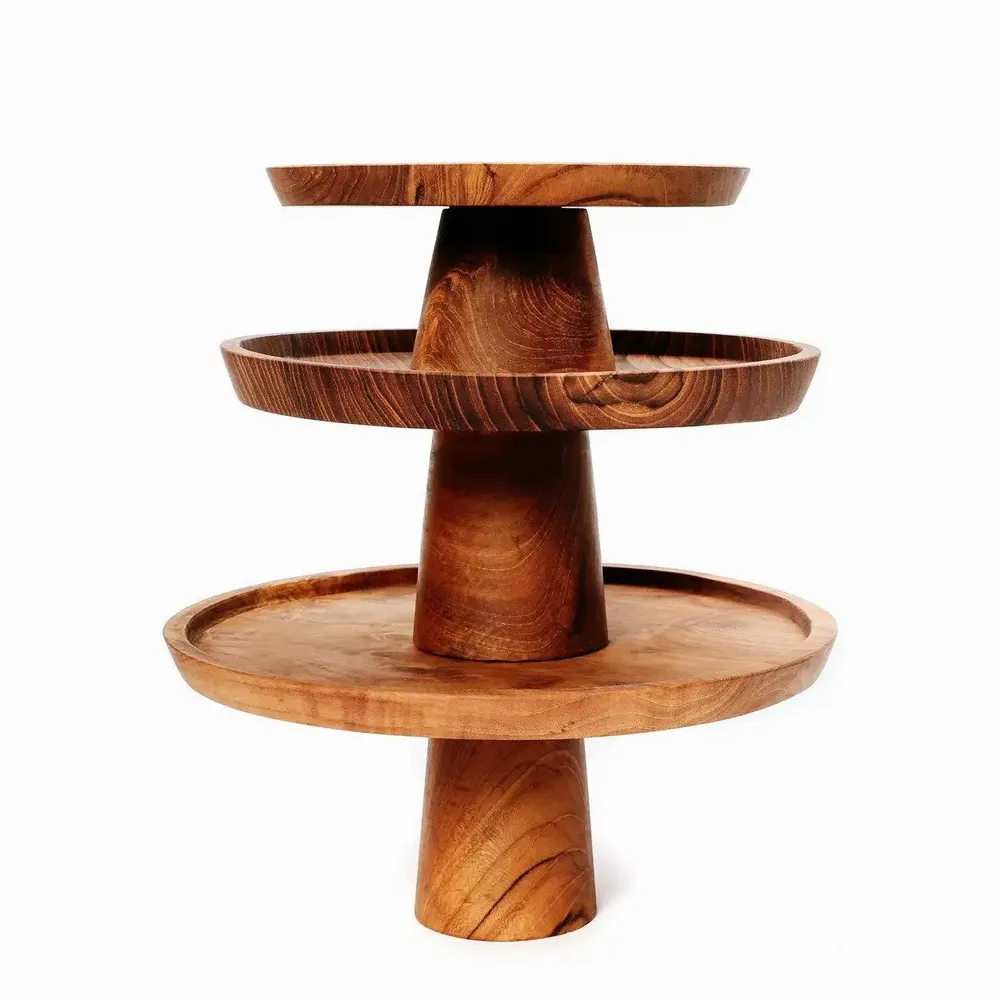 Plats et saladiers - Le Plateau À Gâteaux Teak Root - M - BAZAR BIZAR LIVING