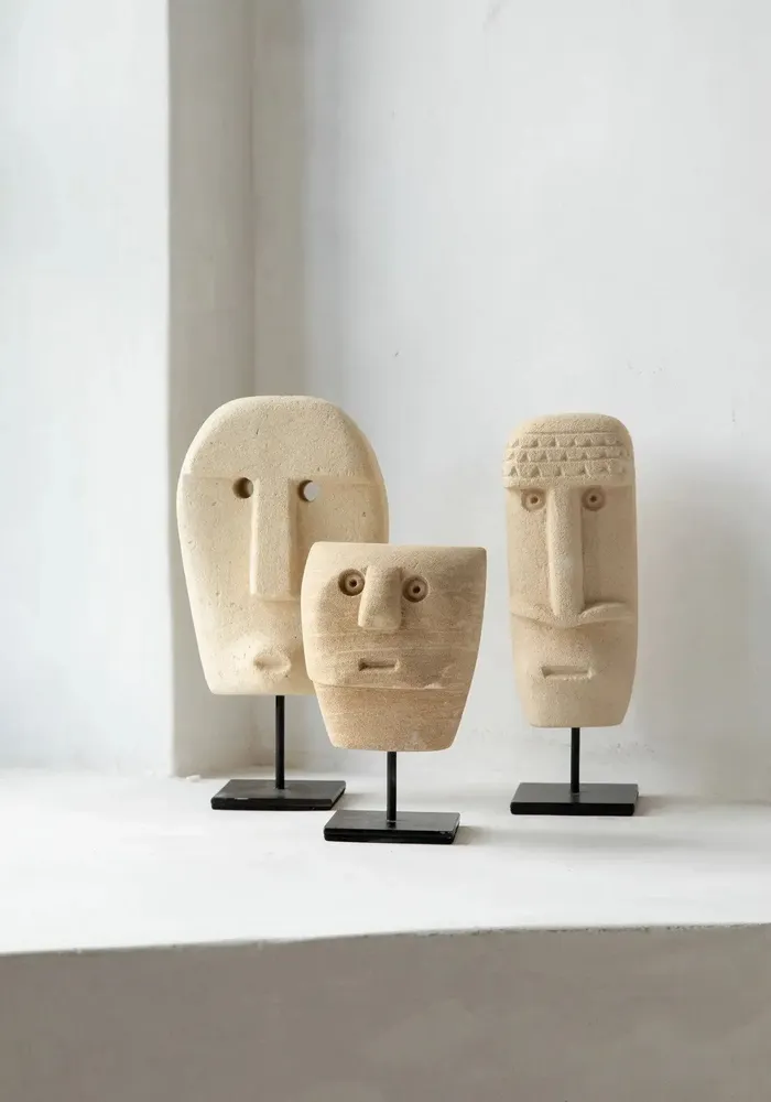 Sculptures, statuettes and miniatures - The Sumba Stone #23 on Stand - BAZAR BIZAR LIVING