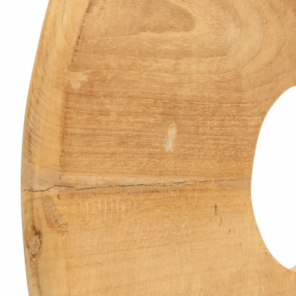 Sculptures, statuettes and miniatures - The Teak Disc on Stand - L - BAZAR BIZAR LIVING