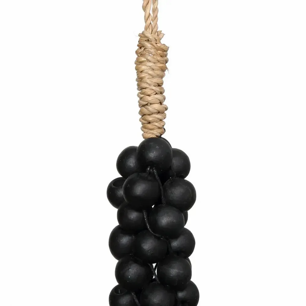 Objets de décoration - Les Perles en Bois avec Pompon en Coton - Noir - BAZAR BIZAR LIVING