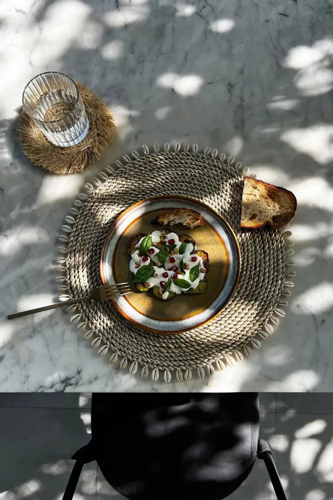 Placemats - The Seagrass Shell Placemat - Natural - BAZAR BIZAR LIVING