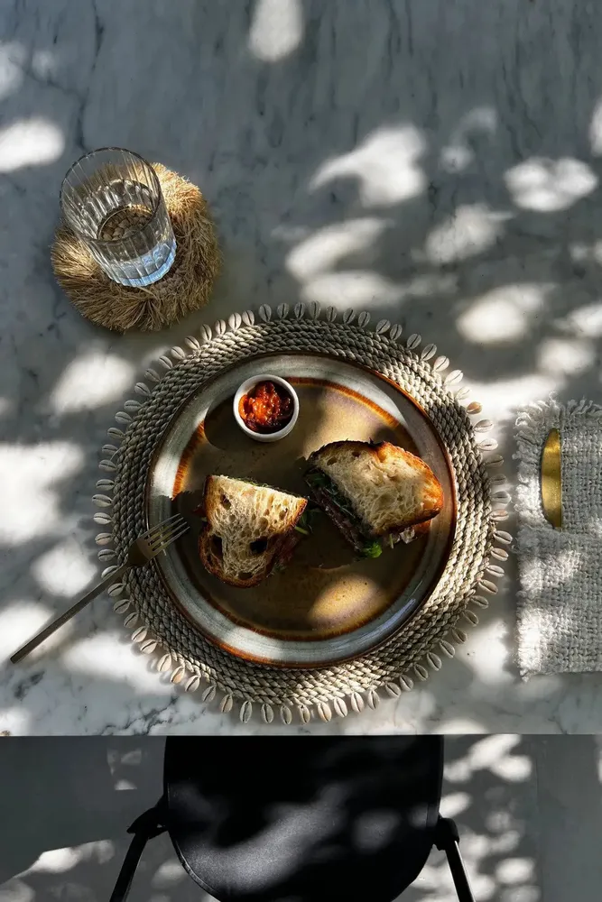 Placemats - The Seagrass Shell Placemat - Natural - BAZAR BIZAR LIVING