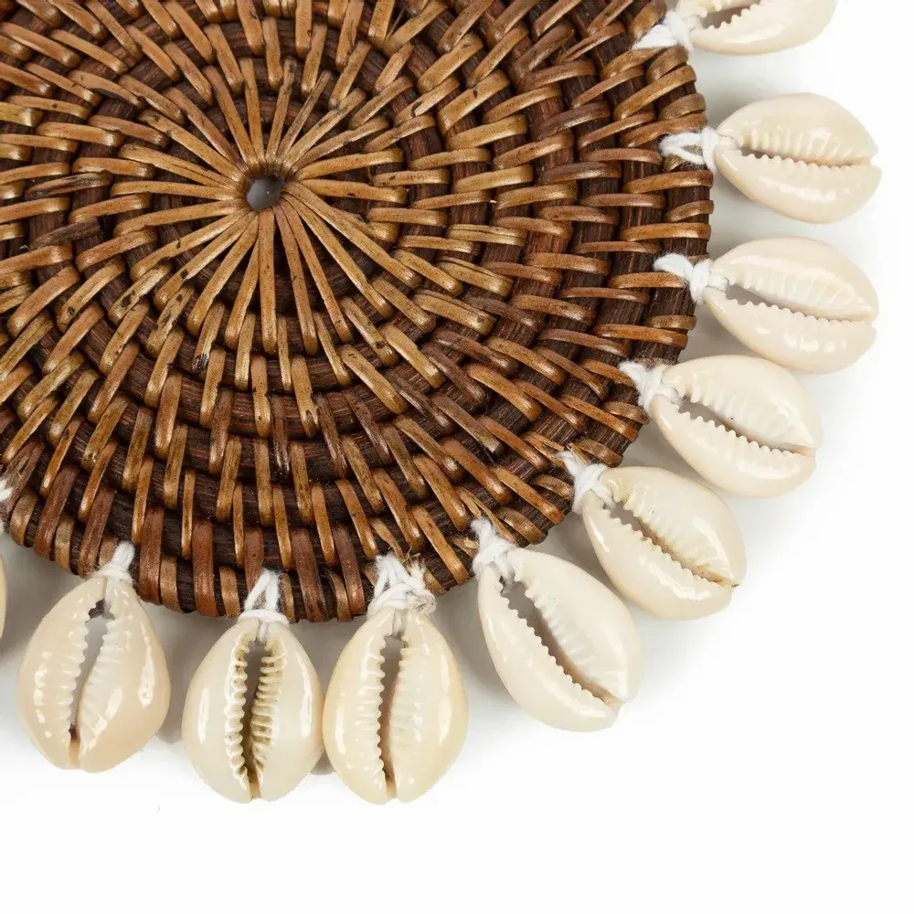 Placemats - The Colonial Shell Coaster - Natural Brown - BAZAR BIZAR LIVING