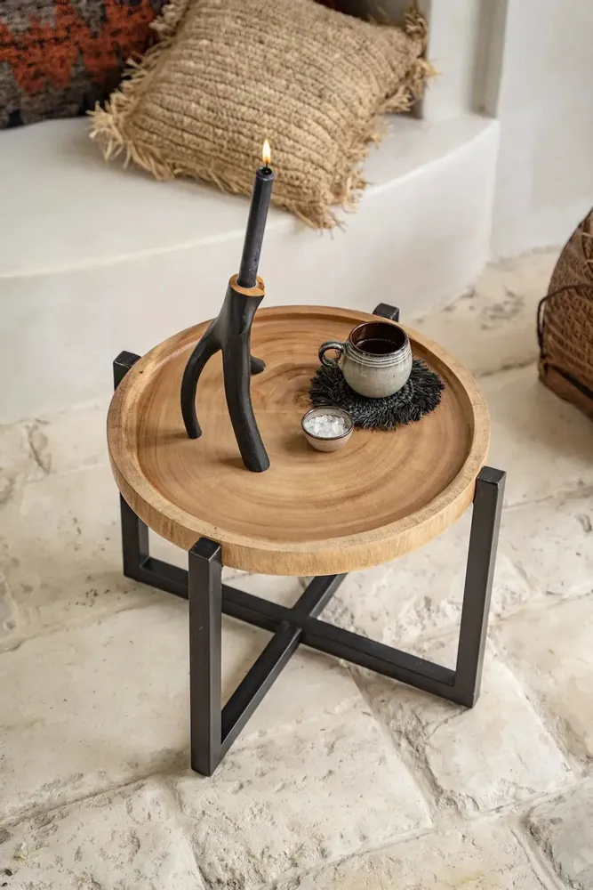 Sets de table - Le Sous-verre Fringe Raffia - Noir - BAZAR BIZAR LIVING
