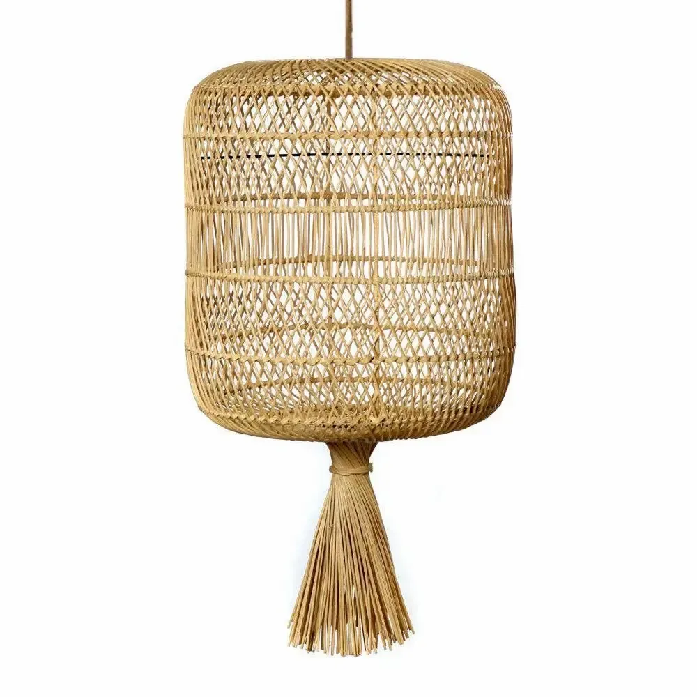 Floor lamps - The Dumpling Floor Lamp - Pendant - Natural - L - BAZAR BIZAR LIVING