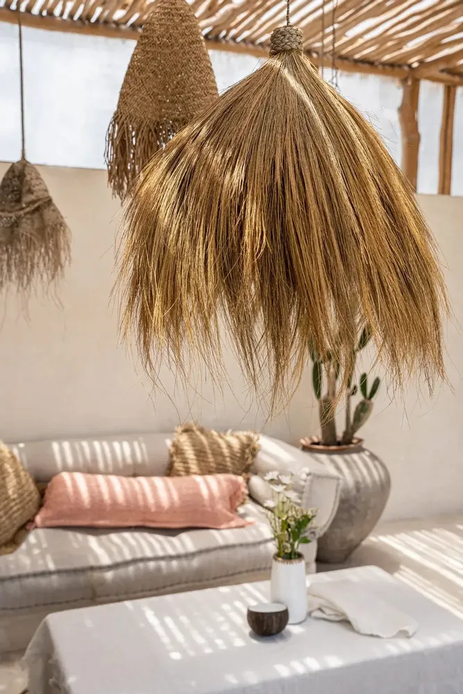 Blinds - The Rayung Hut Pendant - Natural - L - BAZAR BIZAR LIVING