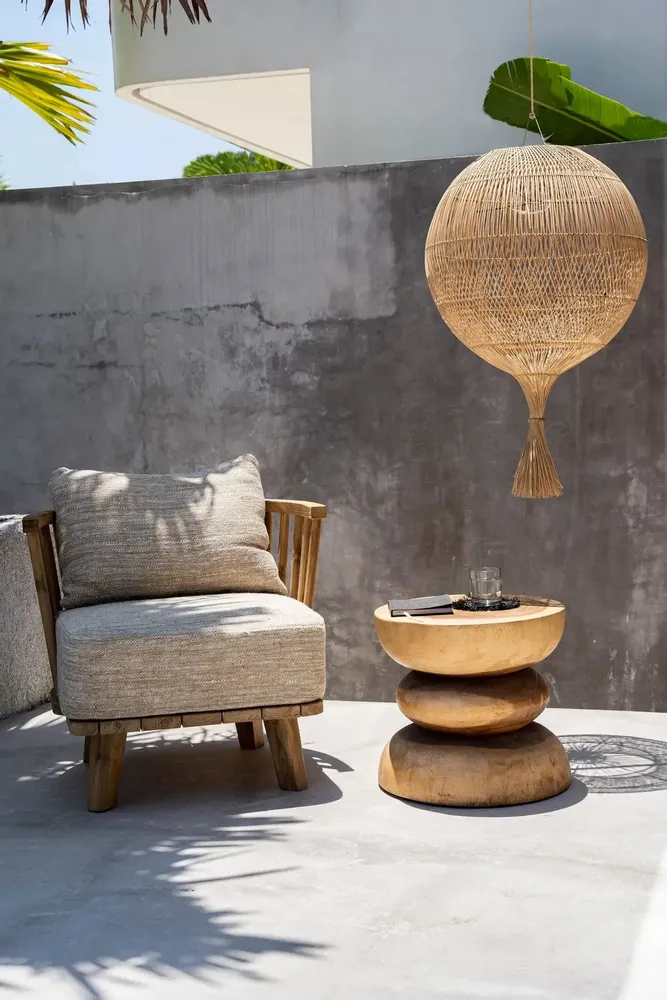 Floor lamps - The Wonton Floor Lamp - Pendant - Natural - BAZAR BIZAR LIVING