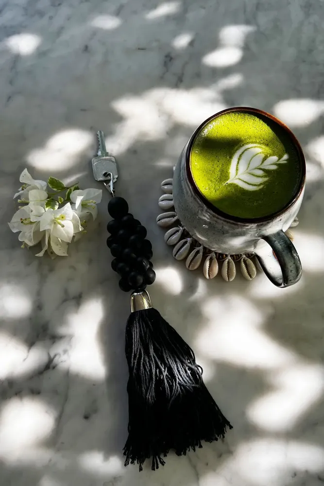 Decorative objects - The Wooden Beads Keychain - Black - BAZAR BIZAR LIVING