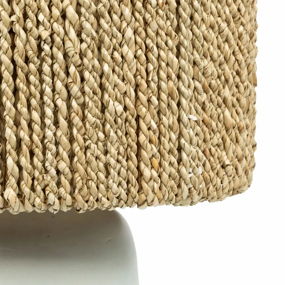 Desk lamps - The Chalki Table Lamp - White Natural - BAZAR BIZAR LIVING