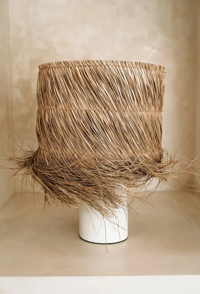 Desk lamps - The Pandan Table Lamp - White Natural - BAZAR BIZAR LIVING