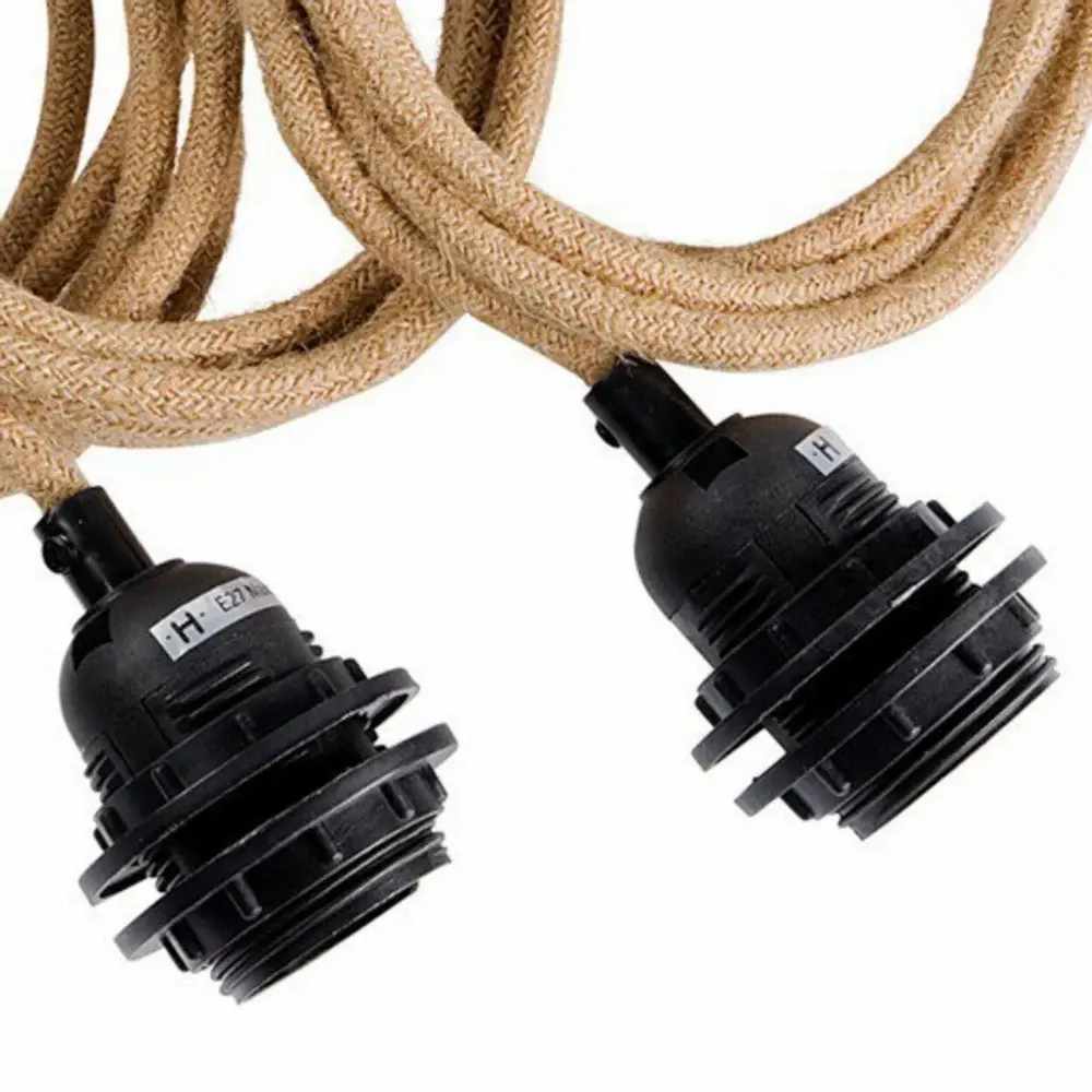 Ceiling lights - Fitting Lamps Ceiling - Natural Black - 3 Fittings - BAZAR BIZAR LIVING