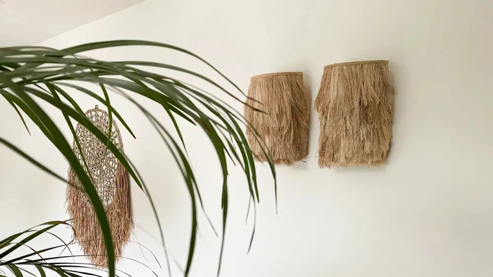 Wall lamps - The Abaca Wall Applique - Natural - S - BAZAR BIZAR LIVING