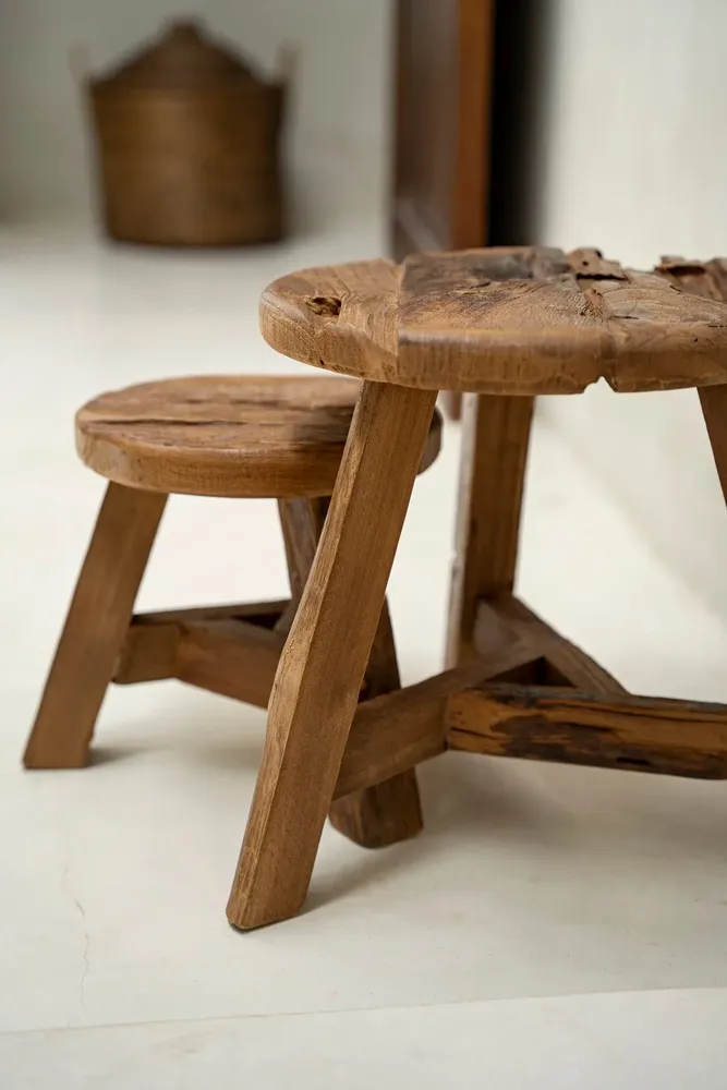 Stools - The Yatai Stool - Natural - M - BAZAR BIZAR LIVING