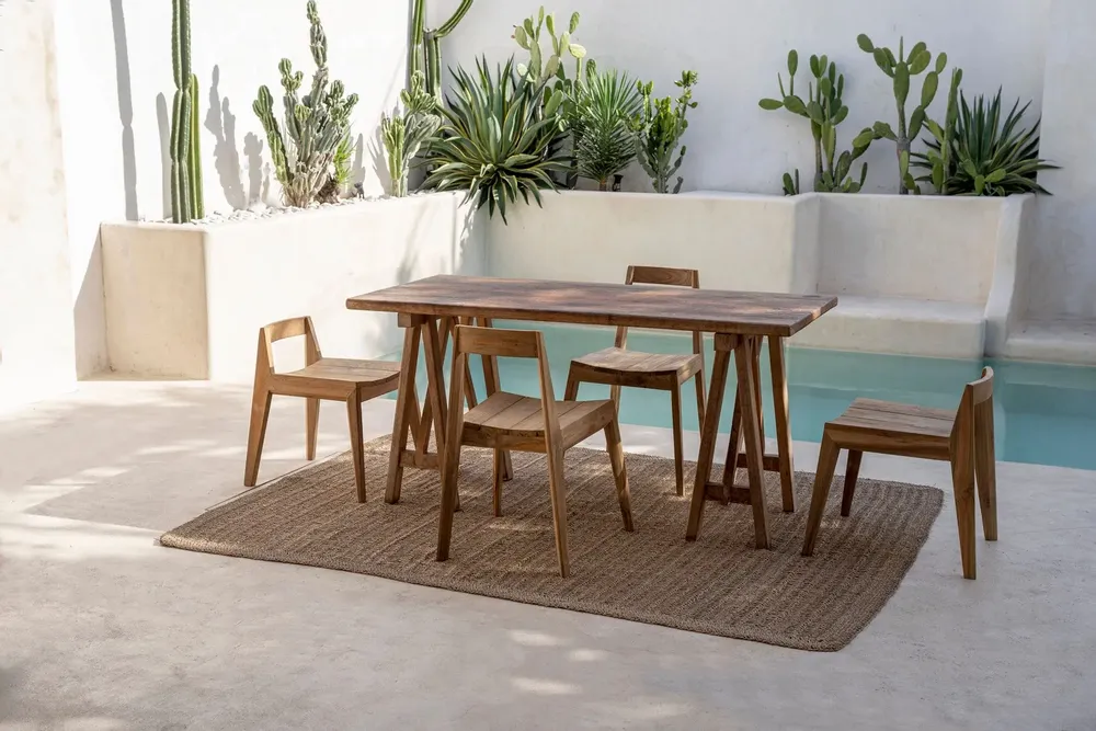 Chaises - La Chaise de Salle à Manger Paxi - Naturel - Extérieur - BAZAR BIZAR LIVING