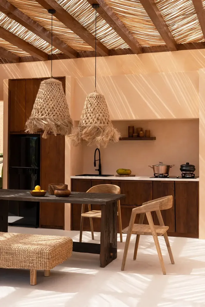 Blinds - The Abaca Jelly Fish Pendant - Natural - L - BAZAR BIZAR LIVING