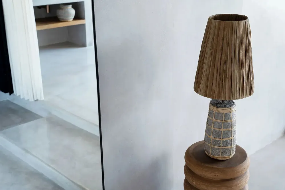 Table lamps - The Naxos Table Lamp - Concrete Natural - BAZAR BIZAR LIVING