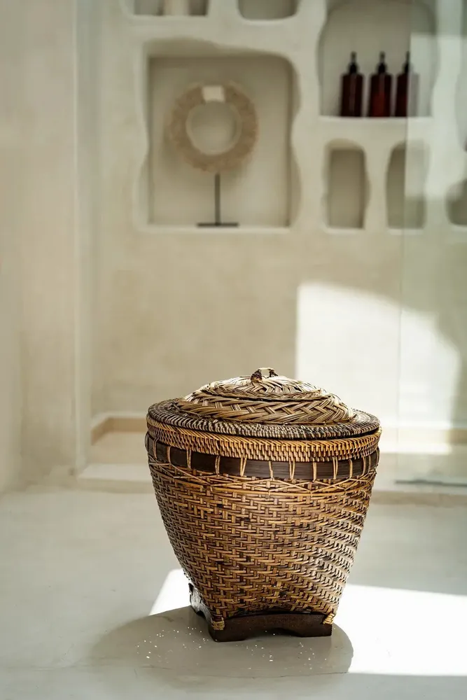 Caskets and boxes - The Colonial Storage Basket - Natural Brown - L - BAZAR BIZAR LIVING