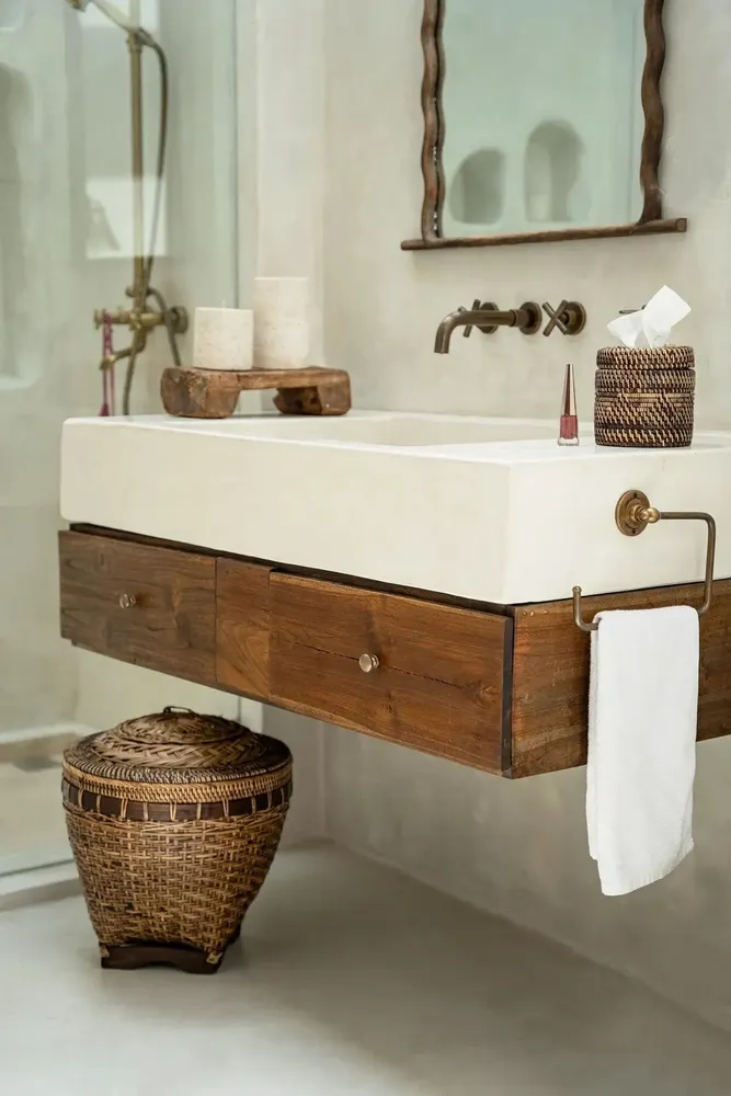 Caskets and boxes - The Colonial Storage Basket - Natural Brown - L - BAZAR BIZAR LIVING