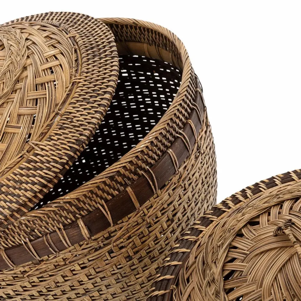Caskets and boxes - The Colonial Storage Basket - Natural Brown - L - BAZAR BIZAR LIVING