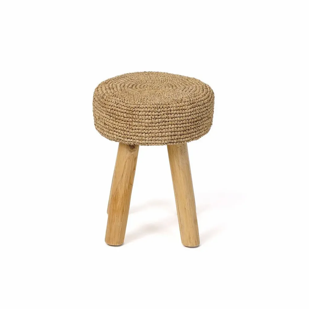 Stools - The Raffia Stool - Natural - BAZAR BIZAR LIVING