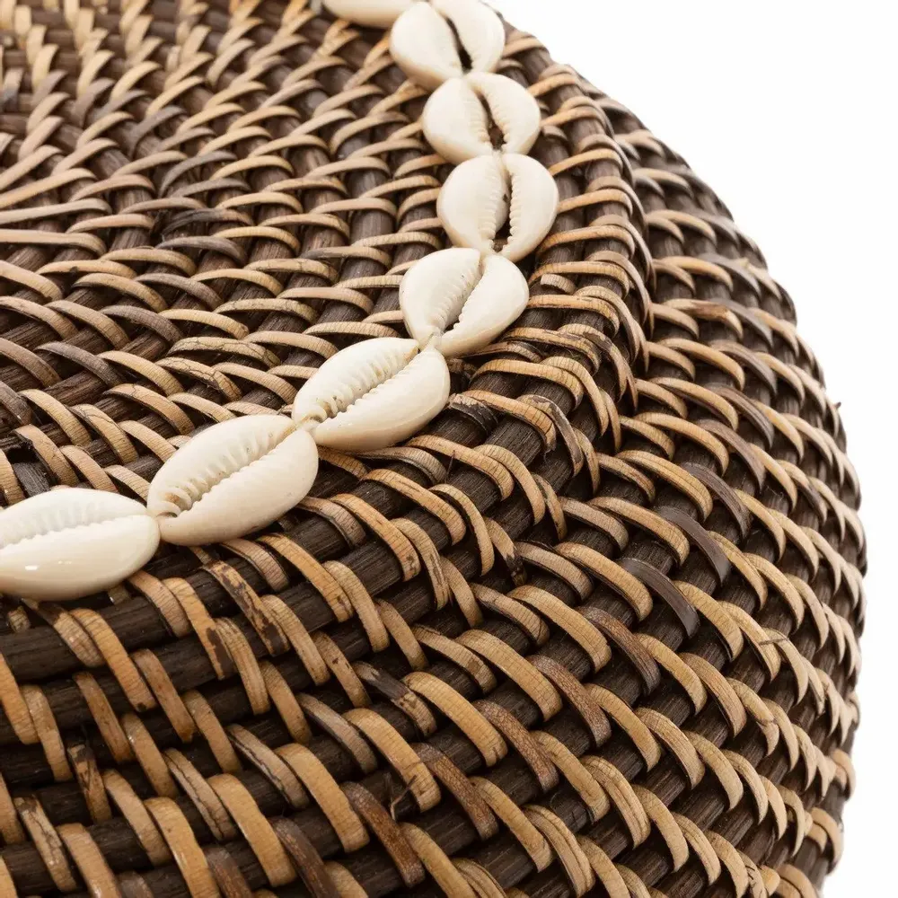 Caskets and boxes - The Colonial Peek-a-Boo Basket - Natural Brown - M - BAZAR BIZAR LIVING