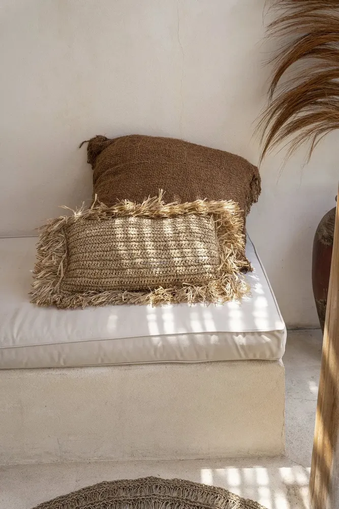 Objets de décoration - La Housse De Coussin En Raphia Rectangulaire - Naturelle - 30x50 - BAZAR BIZAR LIVING
