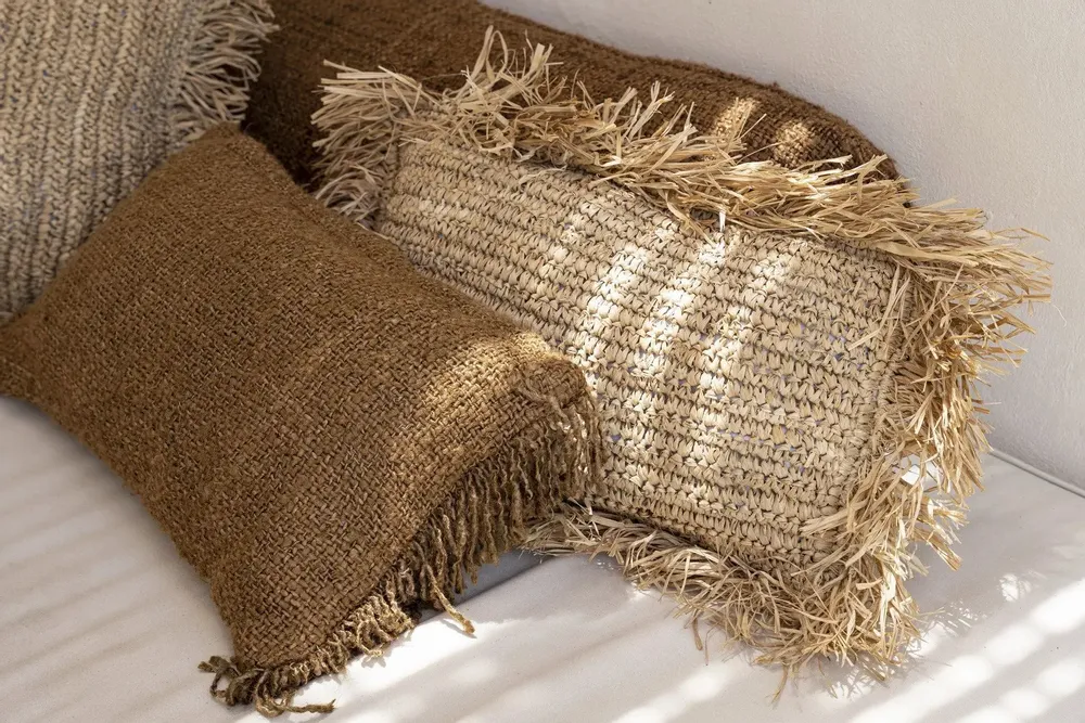 Objets de décoration - La Housse De Coussin En Raphia Rectangulaire - Naturelle - 30x50 - BAZAR BIZAR LIVING